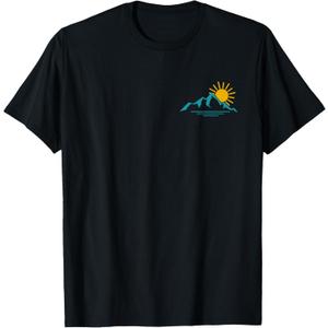 Nature Sunrise Mountains Hiking Camping Camper Outdoors T-Shirt L