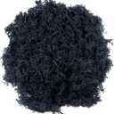 3.5 OZ Fake Moss for Plants Indoor, Realistic Artificial Moss Preserved Moss for Crafts,Reindeer Moss for DIY Table Centerpieces, Terrarium Decor, Fairy Garden Accessories (Black)