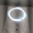 Lighted Makeup Mirror, 3000 mAh Rechargeable Double Sided Magnifying Vanity Mirror with 3 Colors, 1x/10x, 360 Rotation , Brightness Adjustable Magnification Cosmetic Light up Mirror, Women Gift (Chrome)