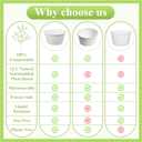 Tessco for you 32 oz 100 Pack Large Disposable Salad Bowls Deep Heavy Duty Paper Bowls Sugarcane Fiber Compostable Biodegradable Microwave Safe for Hot Cold Soup Ramen Popcorn Pasta (White Color)