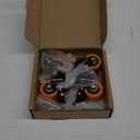 Heavy Duty Swivel Wheels 2 Inch PVC Casters with Stem 1/4''-20x1'' Dual Locking Industrial Caster Safety Wheels Load Bearing 600 Lbs Castors Set of 4 for Cart, Furniture