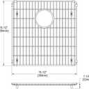 Elkay Crosstown CTXBG1515 Stainless Steel Bottom Grid