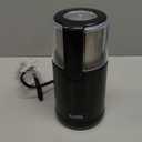 Kaffe Electric Coffee Grinder with Removable Cup (3.5oz) - Black - Cleaning Brush Included - Espresso Coffee Bean Grinder for Home Use