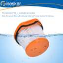 4 Pack Replacement Vacuum Filter for Shark Wandvac System WS620 WS630 WS632 WS642 WS632BLBRN WS632GDBRN WS632GNBRN WS632PKBRN WS632RGBRN, Replace to Part # XFFWV360
