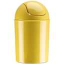 Umbra 1.25 Gallon Mini Waste Can with Removable Swing-Top Lid - Small Garbage Bin for Kitchen, Bathroom, Bedroom, Office - Compact Trash Can Fit Under Tables & Counters - Yellow