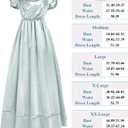 LTAKK Regency Dress Women Regency Costume Empire Waist Tea Party Victorian Gown with Lace Gloves, L