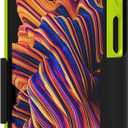 Case with Clip Compatible with Samsung Galaxy XCover Pro Phone Model SM-G715. Heavy Duty Rotating Belt Clip Holster and Durable Flexible Protective Case Combo (Lime Green)