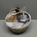 Boho Pendant Light with Cord 11 Inch Rattan Hanging Lamp Hand Woven Wicker Small Chandelier Hanging Lights Fixture for Bedroom Kitchen Hallway Foyer 3 Packs