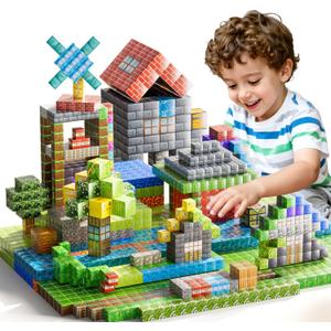 Magnetic Blocks Toys for Kids, 110PCS Magnetic Building Blocks, STEM Montessori Sensory Stacking Toy for Boys Girls Age 3 4 5 6 7 8 9 10, Christmas Birthday Gifts for Boys and Girls Age 3+