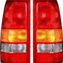Boine Tail Light Compatible With 1999-2002 Chevy Silverado 1500 2500 3500 1999-2006 GMC Sierra 1500 2500 3500 Driver and Passenger Side Rear Light Brake Lamps