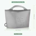 Haakaa Silicone Microwave Steamer & Steriliser Bag, 70oz/2000ml Large Capacity Reusable Steaming Bags for Baby Bottles, Breast Pump, Accessories, Pacifiers,Teethers, Great for Home&On The Go, Grey/1PC