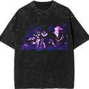 Y2K Tops Summer Casual Tee Streetwear Harajuku Top Tshirt (Black, M)