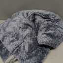 DG Plush Fleece Receiving Blanket for Dog, Cat, and Pet - Warm and Soft, 32" x 40", Smoked Blue