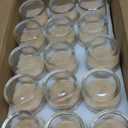 SUPMIND 30 Pack 4oz Clear Candle Jars, Small Wide Mouth Glass Empty Jars with Bamboo Lids for Making Candle, Bulk Container