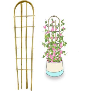 Bamboo Trellis, U-Shape Bamboo Trellis, 4Feet, 3pack, Trellis for Climbing Plants Outdoor Bamboo, for, Climbing Plants, Tomato, Vegetables, Flowers, Beans, Cucumber, Indoor Potted Climb Plants