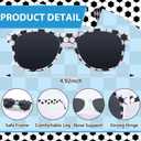 CHUNNIN 16 Pack Soccer Sunglasses White Black Frame Sunglasses Bulk for Soccer Party Favors Sports Plastic Glasses for Team Gifts Birthday Goodie Bags Stuffers Sports Theme Party Supplies Favors