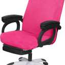 SARAFLORA Office Chair Cover- Large, Dark Pink- Removable Computer Chair Cover for Office Chair with Zipper for Universal Rotating Chair Desk Chair Cover Chair Seat Washable Protector for Pets