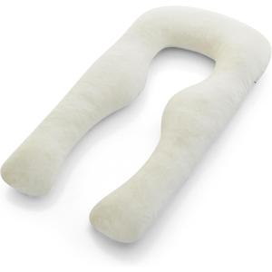 YANA 360 Body Pillow | Luxury U Shaped Pregnancy Pillow - Organic Bamboo Cotton - Shredded Cooling Gel Fill - Ergonomic Design - Double Sided - Washable