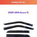 KPY Rain Guards Fit for 2009-2014 Acura TL, Out-Channel Window Visors Vent Wind Deflectors 4PC, Car Accessories for 09-14 Acura TL