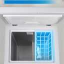 BLACK+DECKER 2.0 Cu. Ft. Compact Chest Freezer, Deep Freezer Holds Up To 70 Lbs. of Frozen Food, Removable Storage Basket, Manual Defrost, White