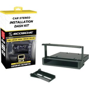 Scosche FD1423B Single DIN Radio Dash Kit Compatible with Select 1995-11 Ford, Lincoln, Mazda and Mercury Vehicles - Aftermarket Car Stereo Installation Kit - See Fit Guide in Images for Your Vehicle