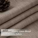 Linen Pleated Blackout Curtains 4 Panels Set 96 Inches Long for Living Room/Bedroom, Memory Trained Pinch Pleat Black Out Thermal Double Layer Office Decorative Window Curtain & Drapes 8 FT Length, 40"W x 96"L