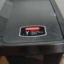 Rubbermaid Premier Series III Step-On Trash Can for Home and Kitchen, with Stainless Steel Rim, 12.4 Gallon, Charcoal, for Home/Kitchen/Garage/Apartment/Office