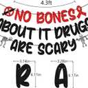 Red Ribbon Week Decorations, Drug Free Decor, Halloween Red Ribbon Week Party Decorations, Red  Black Glitter