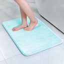 SWEMSTAR Bathroom Rugs Thick Memory Foam Bath Mat - Non-Slip, Quick Dry, Absorbent Washable Floor Microfiber Mat for Shower, Tub, Home Decor Accessories - 17"x24"
