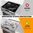 Heat-Resistant Glass Stove Top Cover with Anti-Slip Rubber Coating – 28.5x20.5 Inch Electric Stove Protector, Scratch-Resistant, Expands Counter Space, Stylish Kitchen Decor