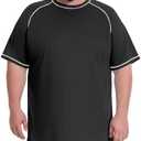 ALTHLEMON Mens Big and Tall Swim Shirt UPF 50+ Rash Guard Sun Protection Short Sleeve Quick Dry Fishing T-Shirt, (7XL)