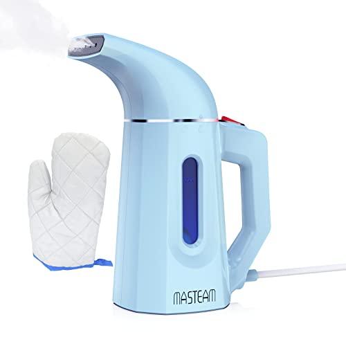 MASTEAM Handheld Steamer for Clothes Wrinkle Removes,Garment Steamer for Hat,1.5lbs Lightly,40s Fast Heat-up,8 FT Power Cord,800W, for Home and Travel with Automatic Shut-Off Safety Protection (blue)