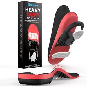 Kimihome Plantar Fasciitis Relief Insoles - High Arch Support Inserts - FSA Eligible Items Only List - Heel Cups & Shoe Inserts for Heel Pain Relief - Planter Facetious Relief Support Inserts - S