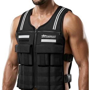 Adjustable Weighted Vest With 2-20LB Detachable Soft Silicone Counterweight Snug, comfortable fit with a no-bounce design. Features a reflective strip for running, rucking, and strength training.