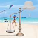 Windproof Lightweight Baby Sun Hat UPF 50+ Bucket Hat with Wide Brim, Beach Hat Boys Girls with Adjustable Strap (2-7 Years, Beige)