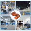 12Inch × 32FT PVC Duct Hose Protable HVAC Duct Hosing for Utility Blower Fan Flexible Duct Hosing with D-Ring & Ajustable Rope