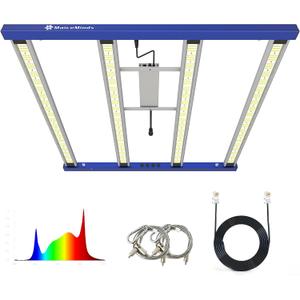 420W Led Grow Lights for Indoor Plants Full Spectrum Foldable and dimmable LED Grow Lights Daisy Chain 4x4/5x5ft Coverage Bar Style Growing Lamp for Indoor Plants, 420.0