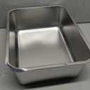 Stainless Steel Cat Litter Box - Metal High Sided Cat Pan, Large Stainless Steel Box, Indoor Litter Tray, Non Stick, No Smell, Easy-Clean Design for Hygienic Pet Care  Large Size for All Cats (silvery)