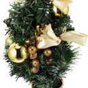 Ciieeo 1pc Lifelike Mini Christmas Tree Adornment Gold Tabletop Xmas Tree for Home Shop and Party Decoration Sturdy Festival Ornament for Holiday Cheer