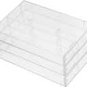 3pcs Clear Plastic Retro Cassette Tape Holder Box Multi Functional Storage Organizer for Music Tapes for Home Office Display and Easy Retrieval