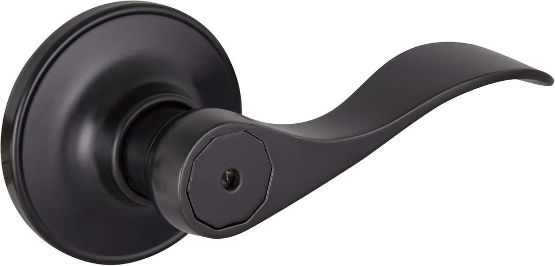Design House 778902 Springdale Privacy Bed and Bath Door Lever Matte Black