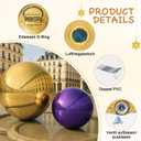Gold 4PCS Inflatable Mirror Ball Set Reusable Large Event Decoration Balloon PVC Balloon For Party, Wedding, Decor (contain 0.5m/0.8m/1.2m/1.5m/600W Electric Pump)