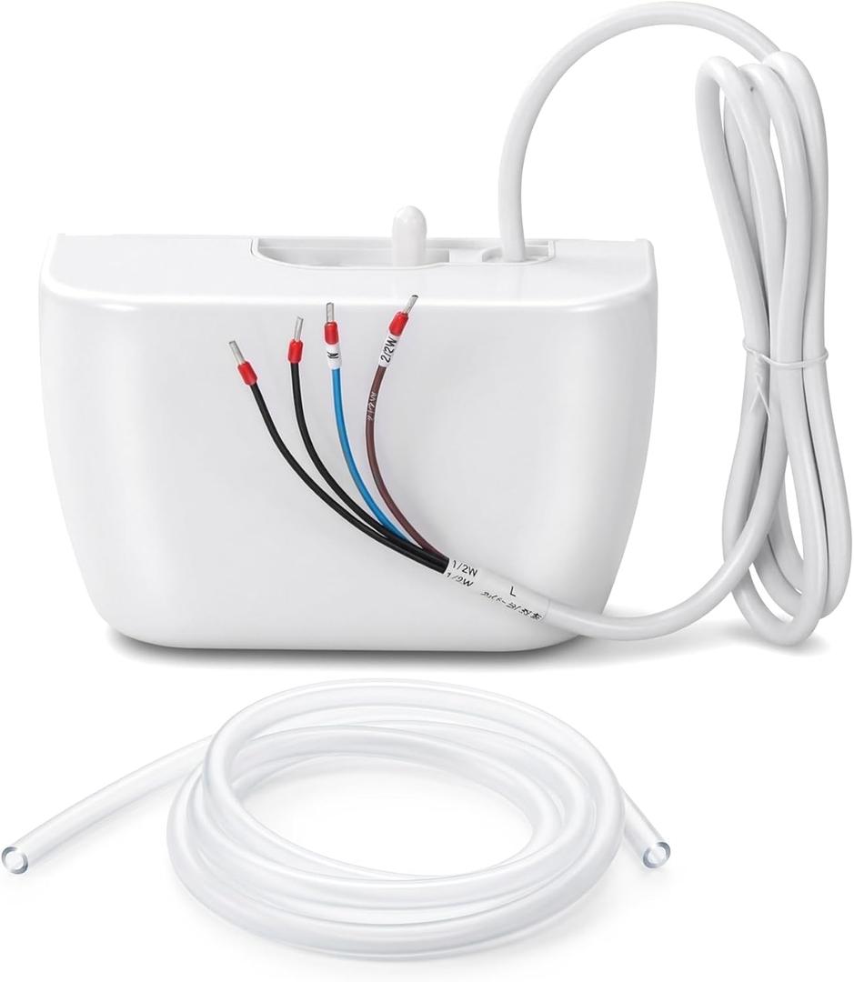Mini Split Condensate Pump, Ultra Quiet <20 dB, Automatic Drain for Residential & Light Commercial HVAC Systems and Dehumidifiers, 65 FT Lift, 40 L/H, 110-240V, Compact Wall-Mounted, ETL Certified