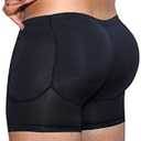 NonEcho Men Padded Underwear Briefs Boxers Men Butt Booster Hip Enhancer 4 Detachable Pads (Black1, XL)