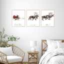BigWig Prints Christmas Poster - Santa Sleigh Decor, Christmas Wall Art, Santa Picture, Pictures For Wall, Christmas Decor, For Art - Set Of 3 (12x16)