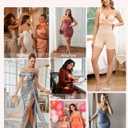 Tummy Control Shapewear Shorts for Women,Mid Waist Body Shaper Butt Lifting Thigh Slimmer Under Dresses (Beige, XL)