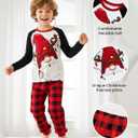 PATPAT Family Christmas Pjs Matching Sets Holiday Jammies Sleepwear Christmas Pajamas for Family Xmas Outfits with Socks (2T, Red Gnome)