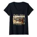 Womens African American Black History Military USA Buffalo Soldiers V-Neck T-Shirt, Size XXL