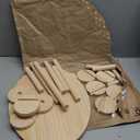 12 Steps Stairs Wooden Sushi Plate Serving Tray, Japanese Creative Rotating Meat Plate Sushi Plate Dish For Home Restaurant Sushi Mat (Round)