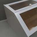 White Bread Box, Extra Large Bamboo Wood Bread Box, White Bread Storage Container